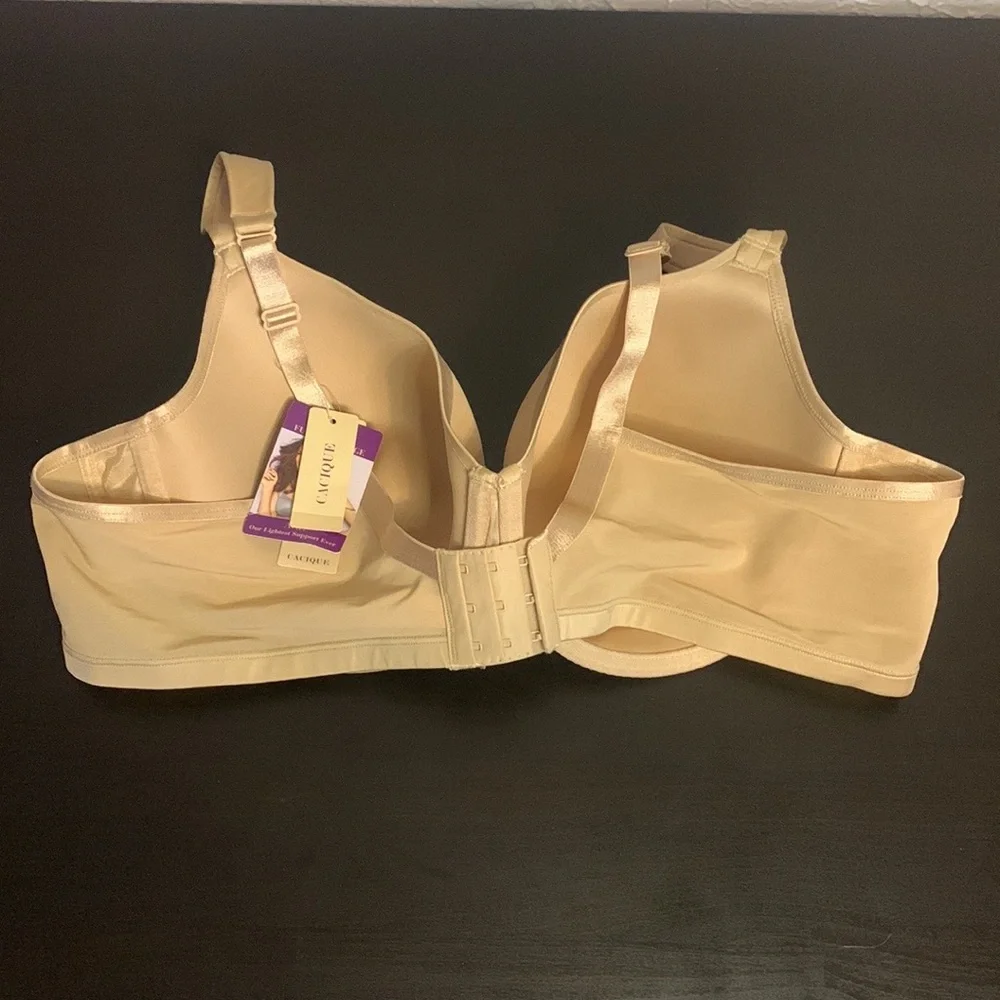 Cacique Bra NEW French Full Coverage Beige Taupe 44C Lightly Lined Underwear